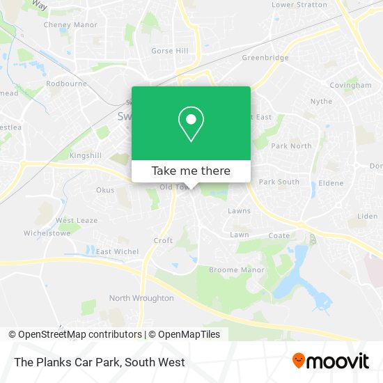 The Planks Car Park map