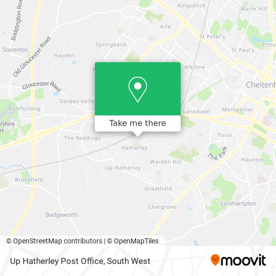 Up Hatherley Post Office map