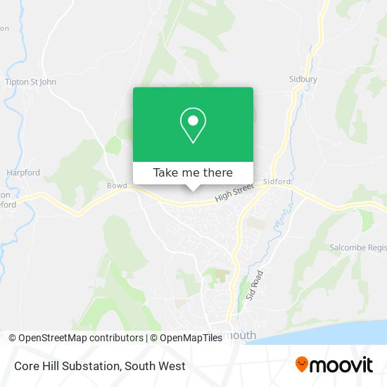 Core Hill Substation map