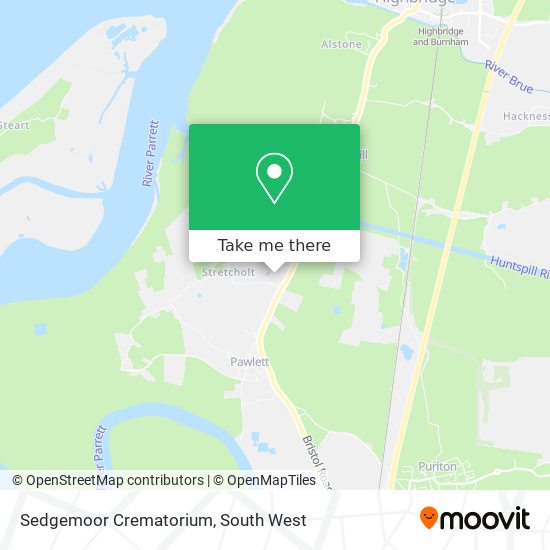 Sedgemoor Crematorium map