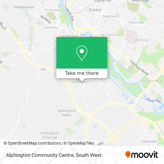Alphington Community Centre map