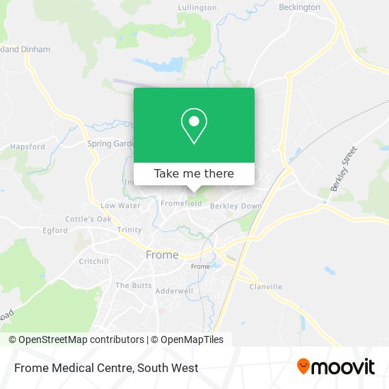 Frome Medical Centre map