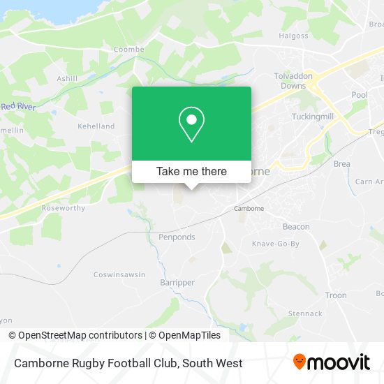 Camborne Rugby Football Club map