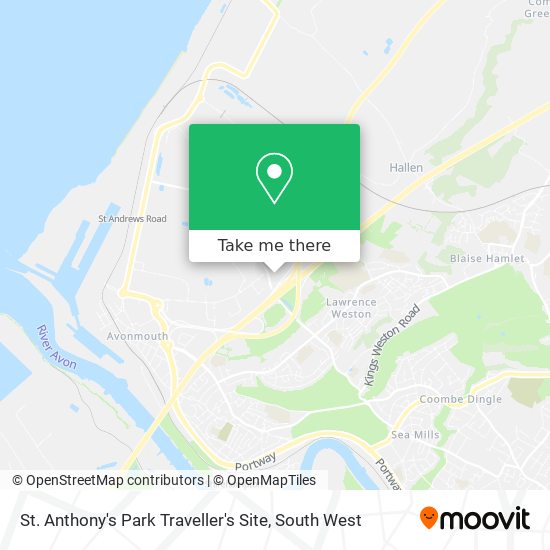 St. Anthony's Park Traveller's Site map