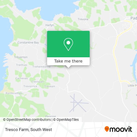 Tresco Farm map