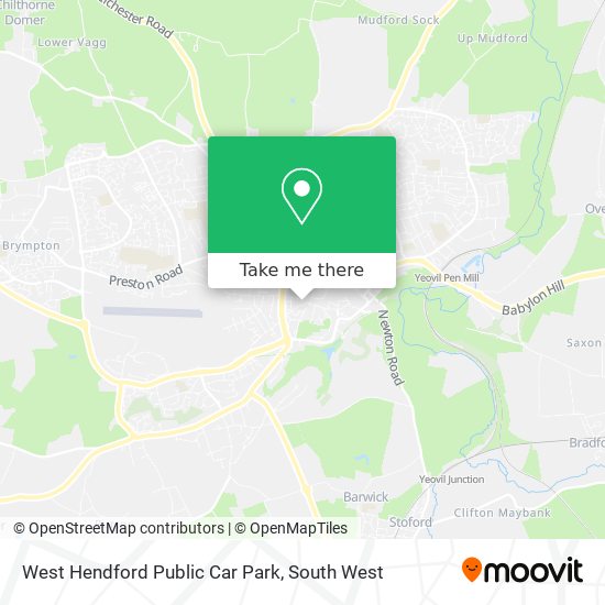 West Hendford Public Car Park map
