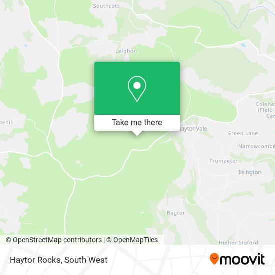 Haytor Rocks map