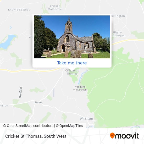 Cricket St Thomas map