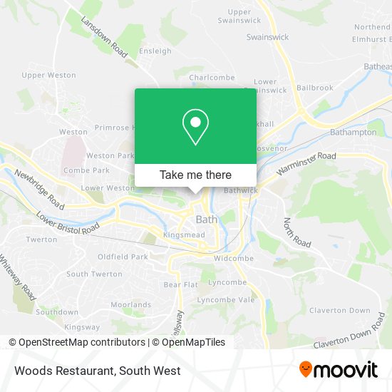 Woods Restaurant map