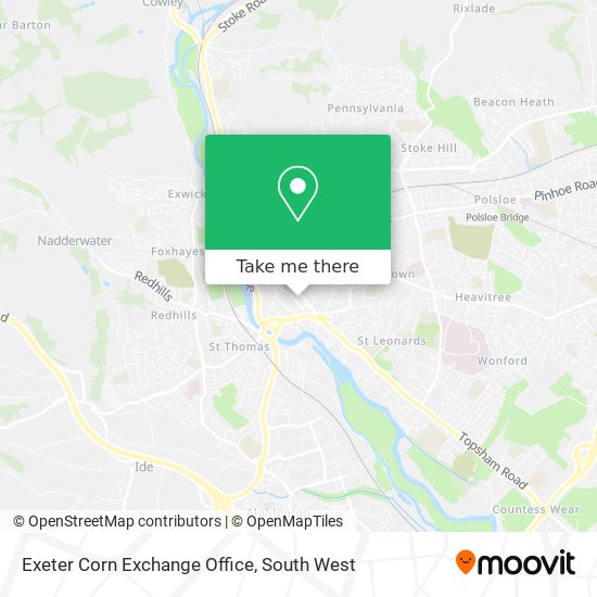 Exeter Corn Exchange Office map