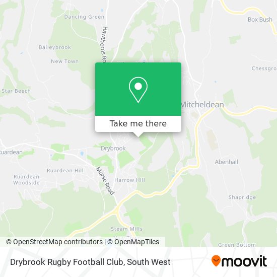 Drybrook Rugby Football Club map