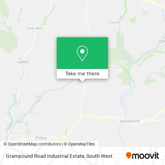 Grampound Road Industrial Estate map