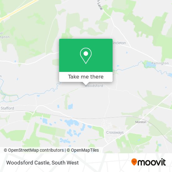 Woodsford Castle map