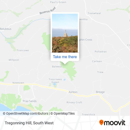 Tregonning Hill map