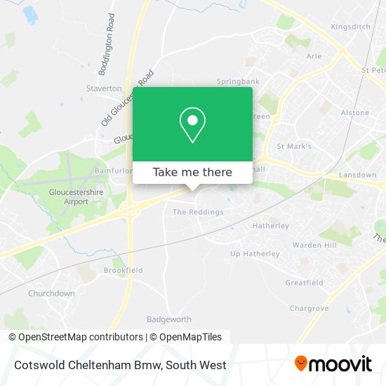 Cotswold Cheltenham Bmw map