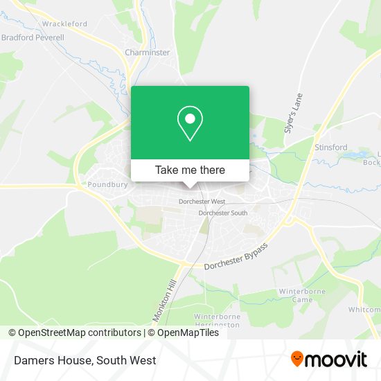 Damers House map