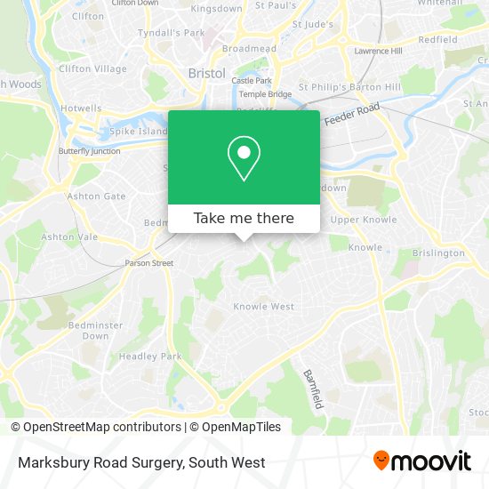 Marksbury Road Surgery map