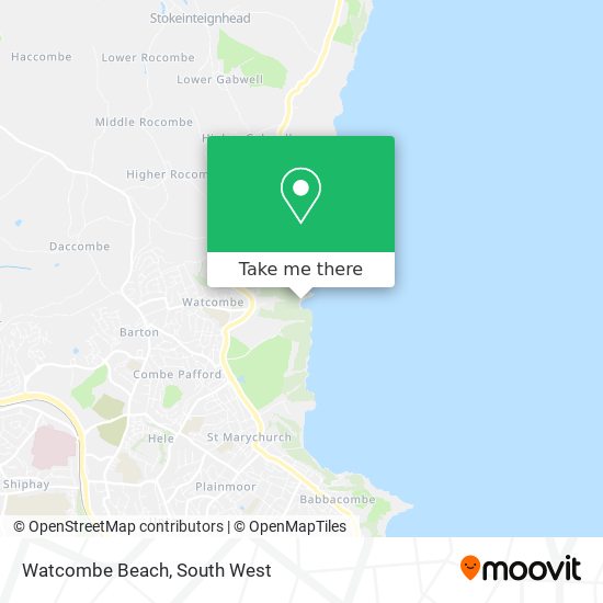 Watcombe Beach map
