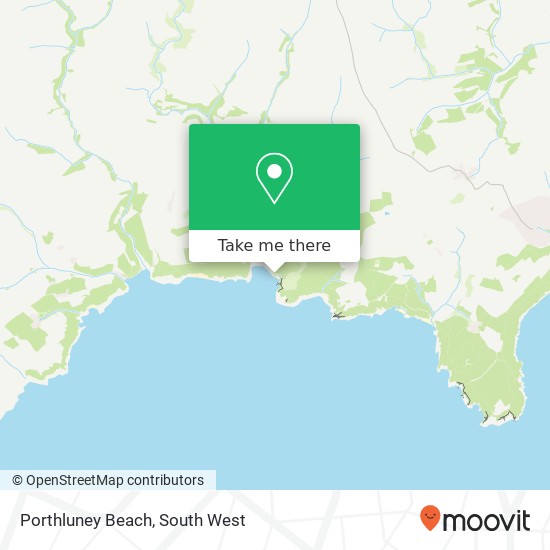 Porthluney Beach map
