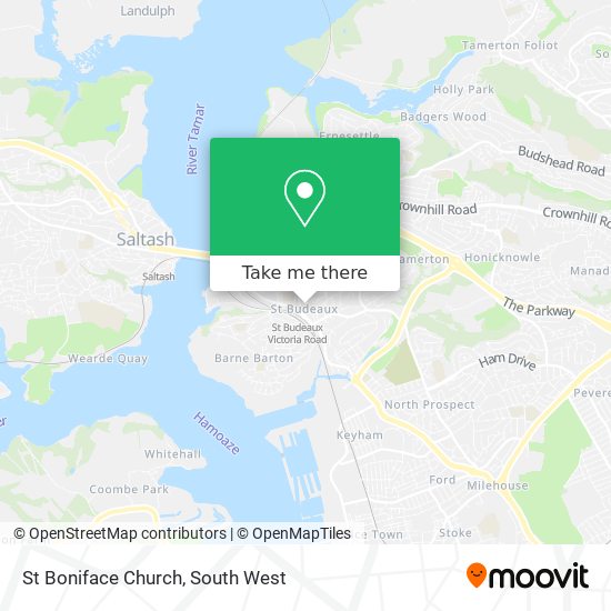 St Boniface Church map