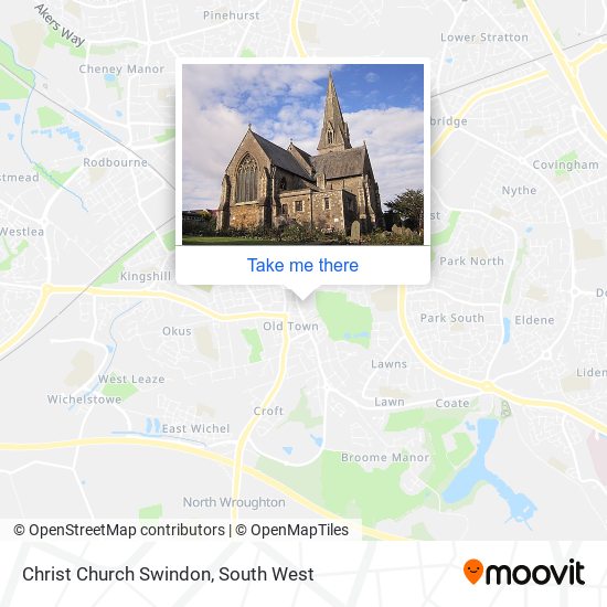 Christ Church Swindon map