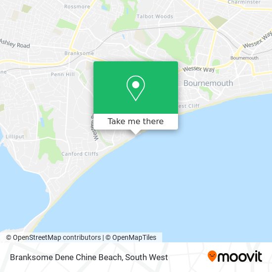 Branksome Dene Chine Beach map