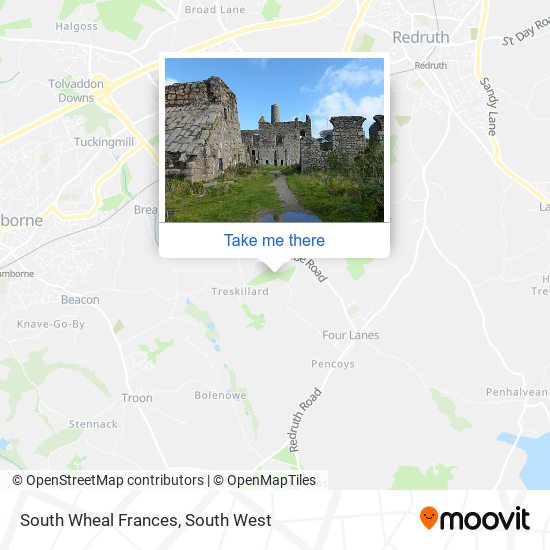South Wheal Frances map