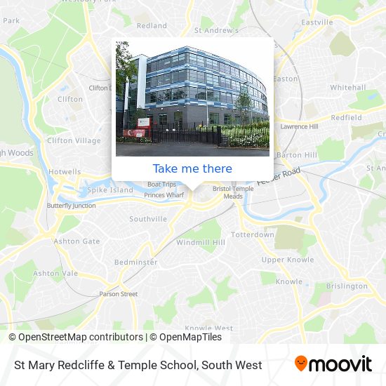 St Mary Redcliffe & Temple School map