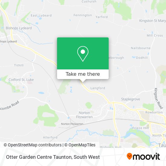 Otter Garden Centre Taunton map