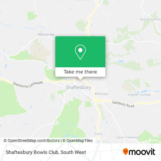 Shaftesbury Bowls Club map
