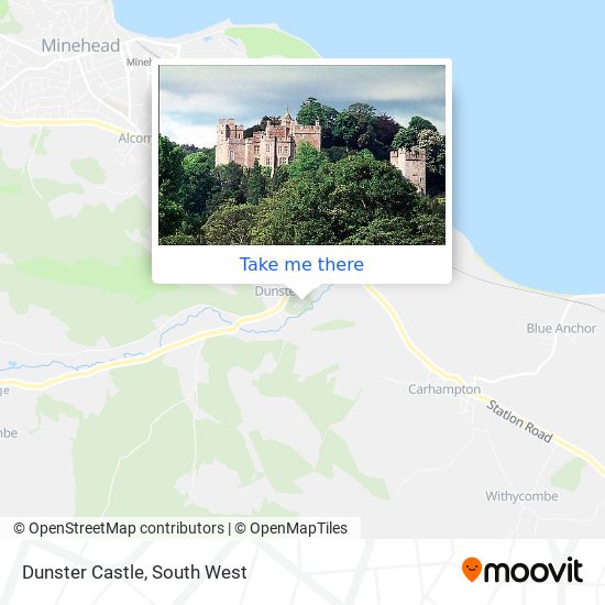 Dunster Castle map