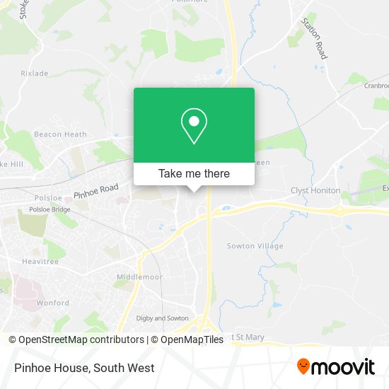 Pinhoe House map