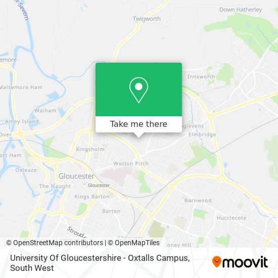 University Of Gloucestershire - Oxtalls Campus map