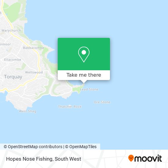 Hopes Nose Fishing map