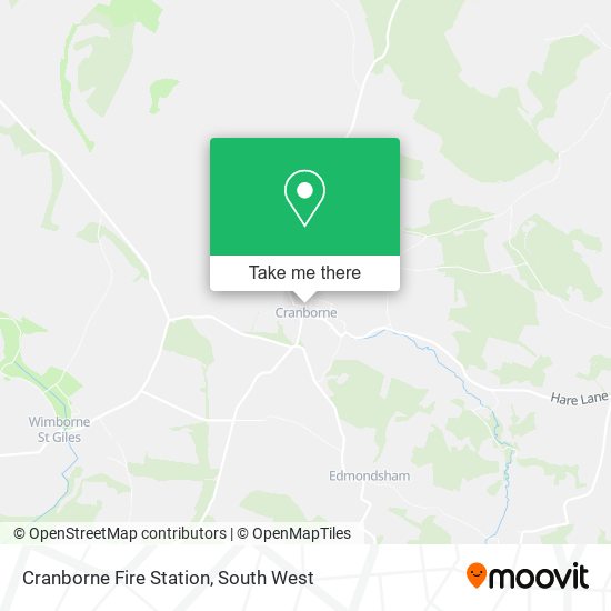 Cranborne Fire Station map