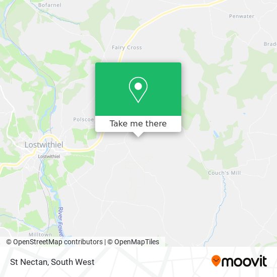 St Nectan map