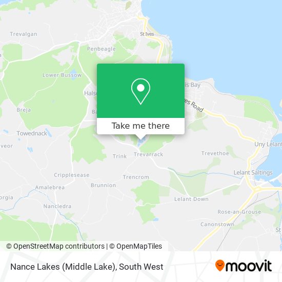 Nance Lakes (Middle Lake) map
