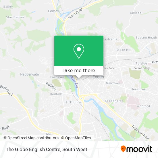 The Globe English Centre map
