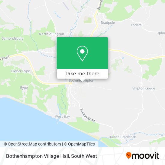 Bothenhampton Village Hall map