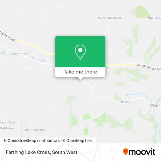 Farthing Lake Cross map