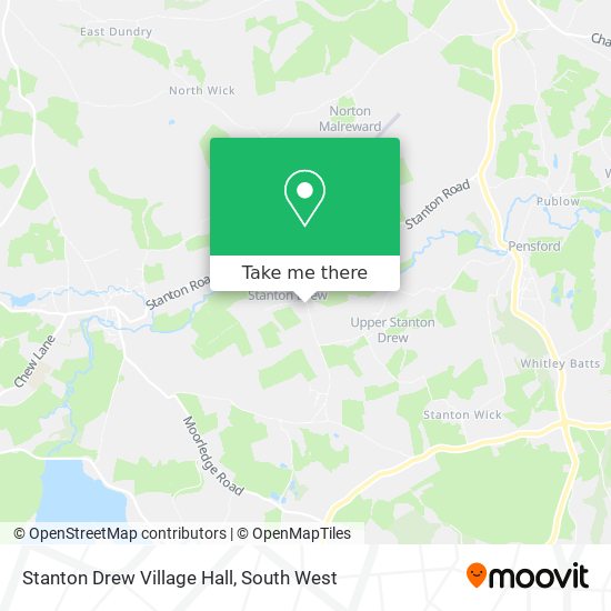 Stanton Drew Village Hall map