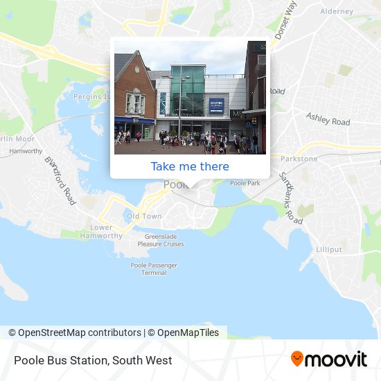 Poole Bus Station map