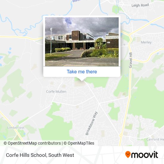 Corfe Hills School map