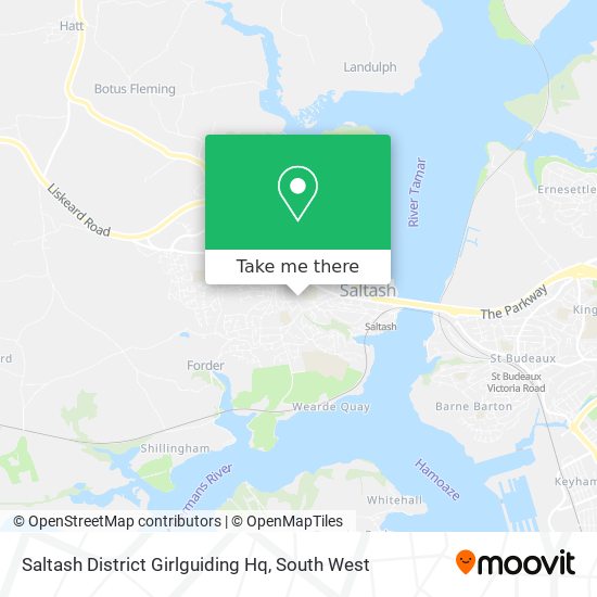 Saltash District Girlguiding Hq map
