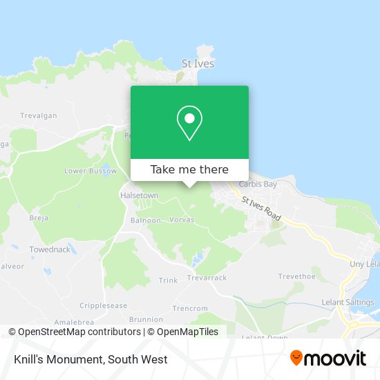 Knill's Monument map