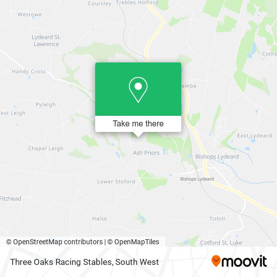Three Oaks Racing Stables map