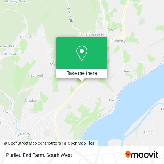 Purlieu End Farm map