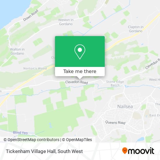 Tickenham Village Hall map