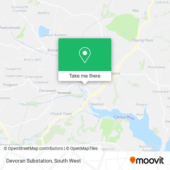 Devoran Substation map