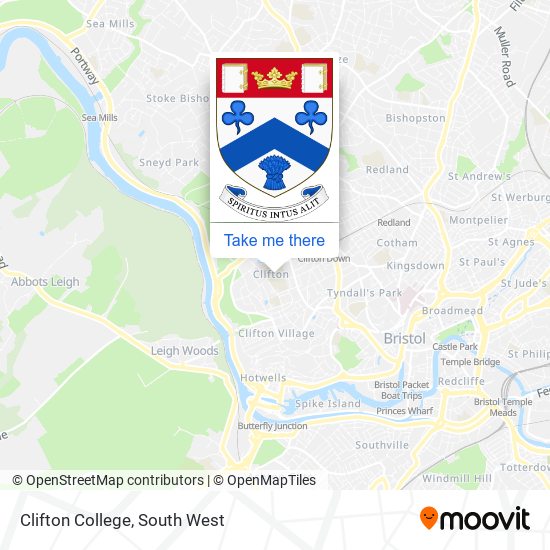 Clifton College map